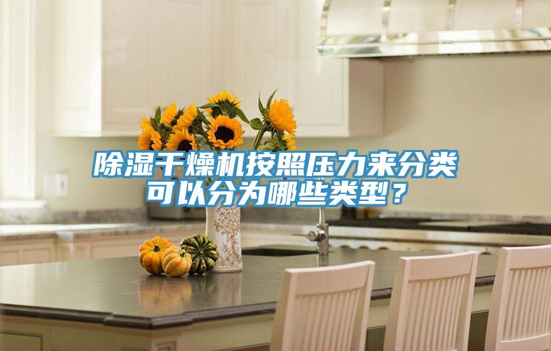 除濕幹燥機按照壓力來分類可以分為哪些類型？