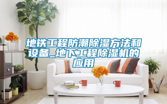 地鐵工程防潮除濕方法和設備_地下工程小黄片软件免费下载的應用